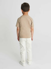 9-13 yrs Crew Neck T-Shirt in Stone