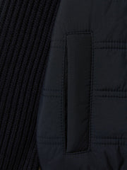 9-14 yrs Hybrid Zip Through Quilted Jacket in Navy