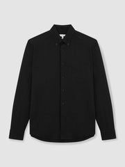 Slim-Fit Button-Down Collar Cotton Oxford Shirt in Black