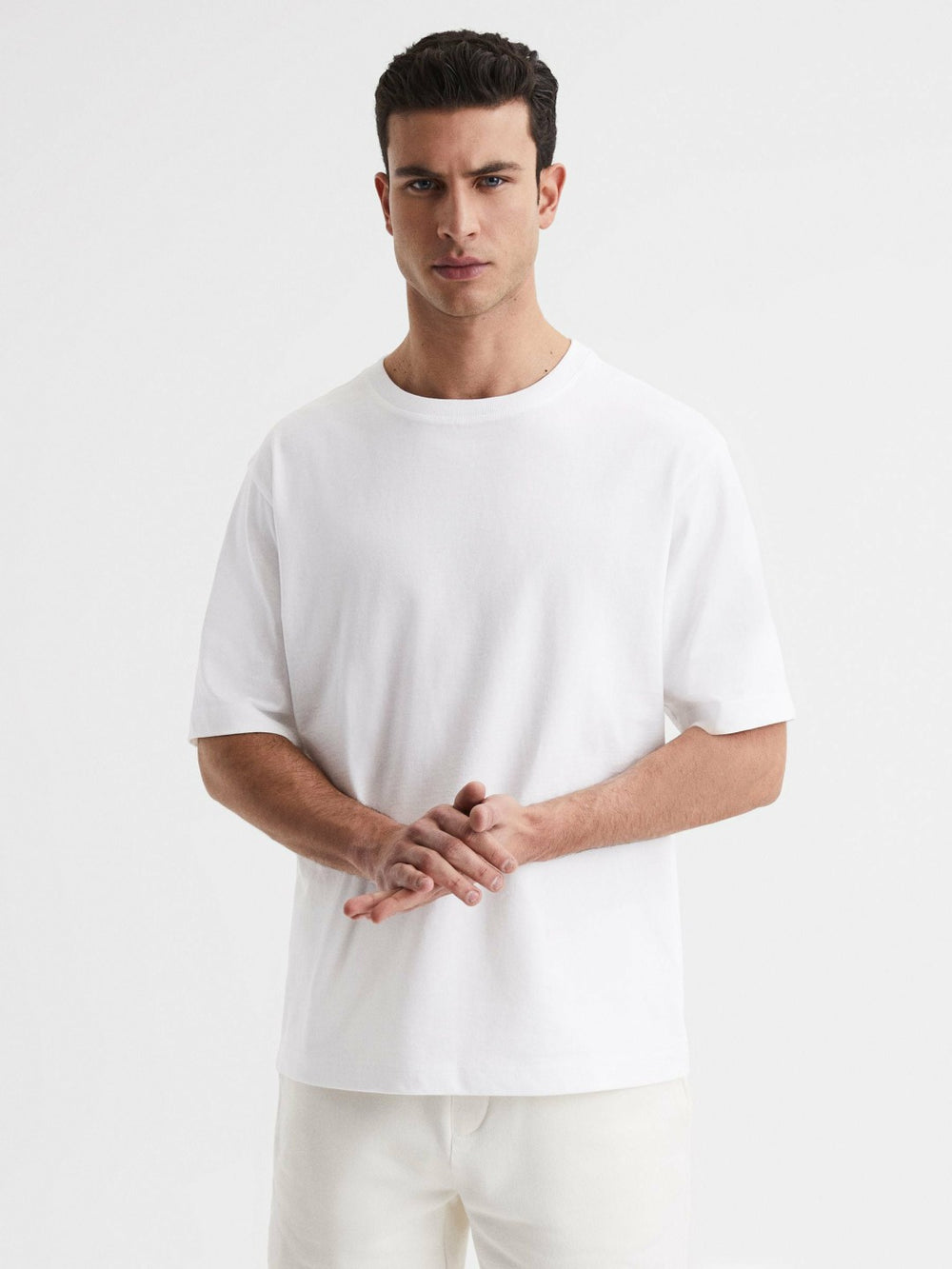 Oversized Garment Dye T-Shirt in White