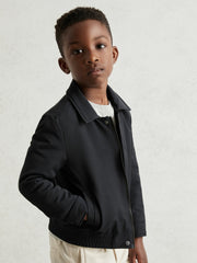 13-14 yrs Zip Through Harrington Jacket in Blue