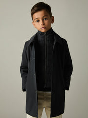 3-9 yrs Gabardine Coat with Removable Gilet in Navy