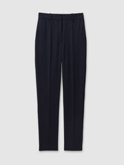 Textured Slim Fit Suit Trousers in Navy