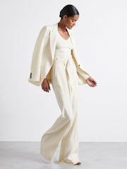 Atelier Knitted Silk-Blend Top in Off White
