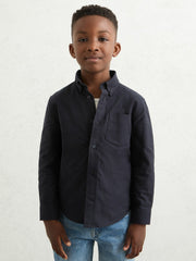 9-13 yrs Button Down Oxford Shirt in Navy