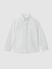 9-13 yrs Button Down Oxford Shirt in White