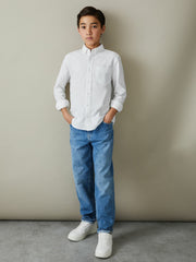9-13 yrs Button Down Oxford Shirt in White