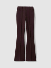 Petite Flared Suit Trousers in Berry