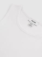 9-13 yrs Cotton Stretch Ribbed Vest 3 Pack in White