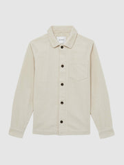 Les Deux Cotton Corduroy Overshirt in Ivory