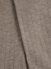 Cotton Blend Ribbed Loafer Socks in Neutral