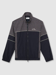 Les Deux Printed Track Jacket in Dark Navy