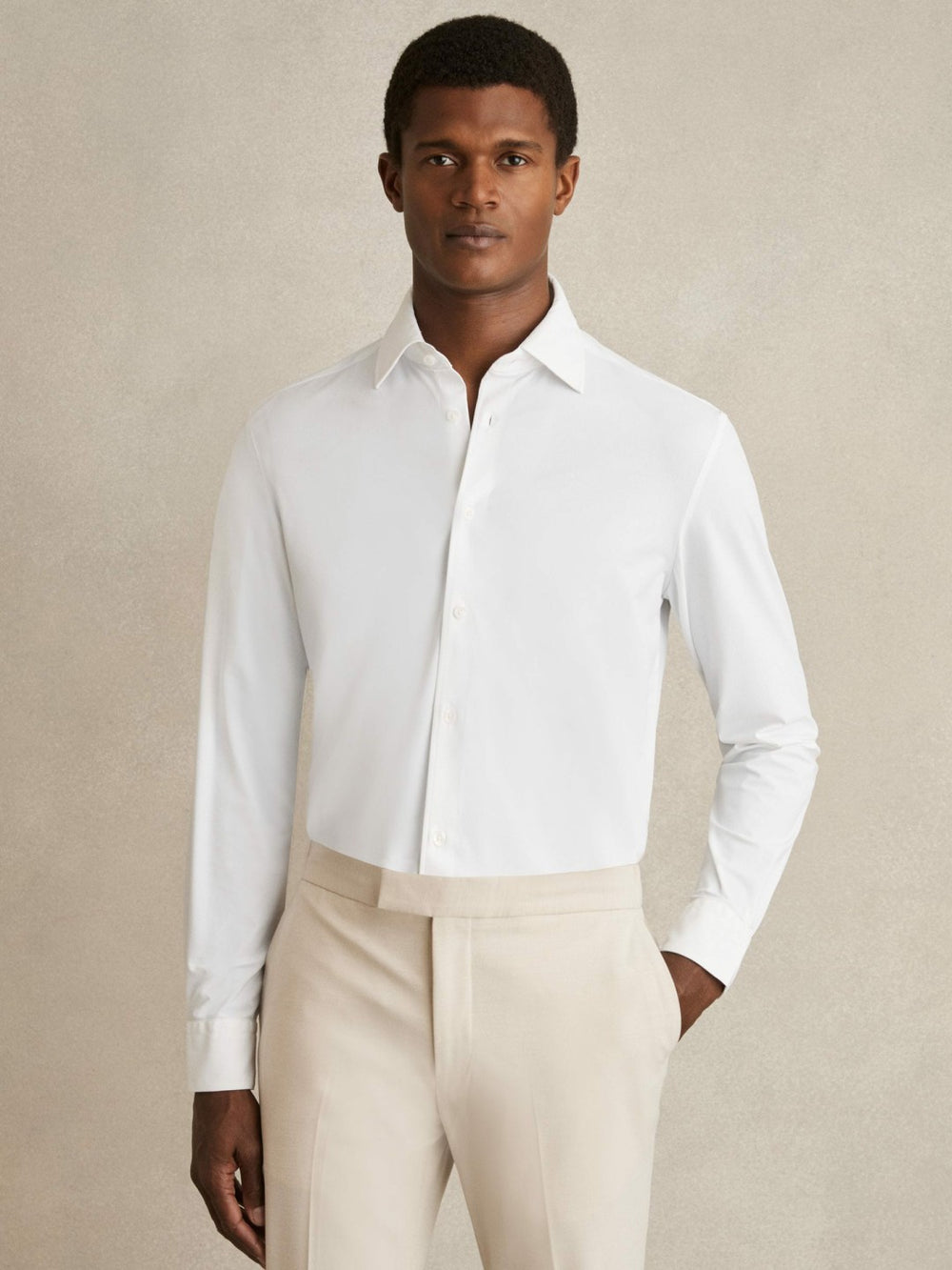 Long-Sleeve Travel Shirt in White