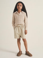 13-14 yrs | 100 Ciels Bouclé Jumper in Neutral