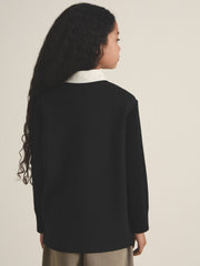 13-14 yrs | Les 100 Ciels Polo Sweatshirt in Black
