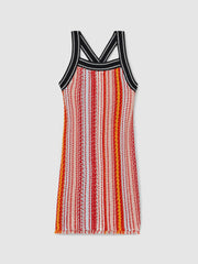 4-9 yrs Cotton Striped Knit Dress in Multi