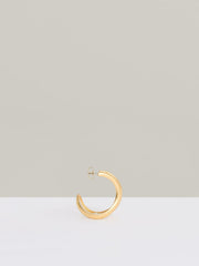 Fluid Hoop Earrings in Gold Tone