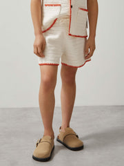 9-13 yrs McLaren F1 Team Crochet Shorts in Off White/Orange
