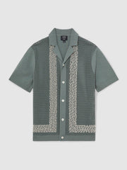 | Ché Beaded Crochet Shirt in Sage