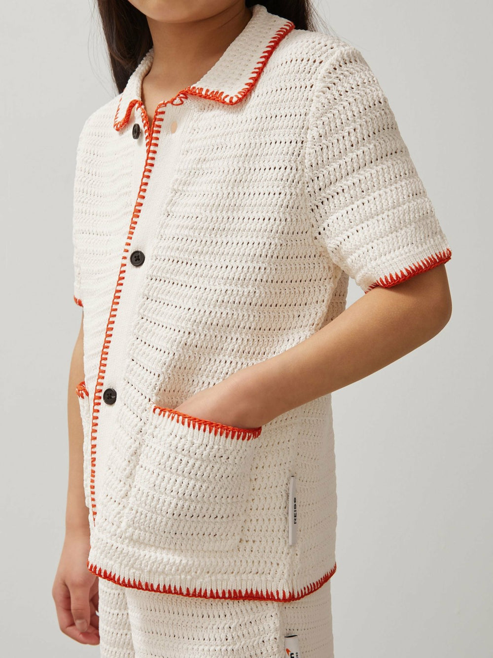 9-13 yrs McLaren F1 Team Crochet Shirt in Off White/Orange