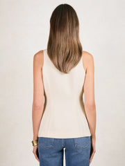 Luxe Suiting Vest in Cream