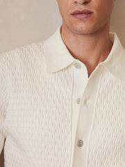 | Ché Textured Cuff-Trim Shirt in White