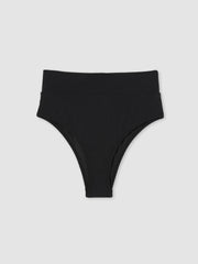 High Waisted Bikini Bottoms in Black