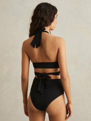 High Waisted Bikini Bottoms in Black