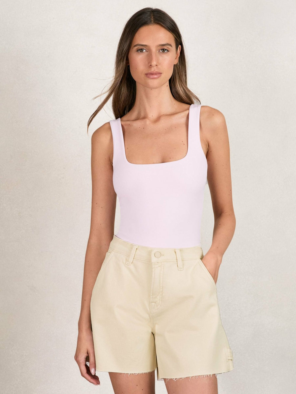 90S Long Shorts in Ecru