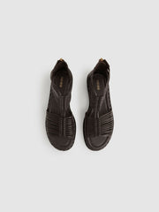 Leather Gladiator Sandals in Chocolate