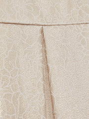 9-13 yrs Brocade Cap-Sleeve Pleated Dress in Ivory