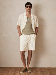 | Ché Fringed-Wave Shorts in Off White