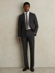 Slim-Fit Wool-Blend Suit Trousers in Grey