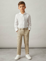 9-13 yrs Slim Fit Casual Chinos in Stone
