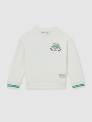 9-13 yrs SmileyWorld Logo Sweatshirt Unisex Fit in White