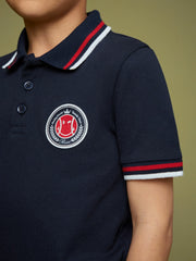 9-13 yrs SmileyWorld Piqué Polo Shirt in Navy