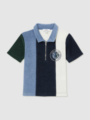 9-13 yrs SmileyWorld Towel Polo Shirt in Blue