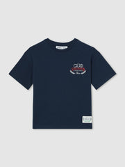 9-13 yrs SmileyWorld Oversize T-Shirt in Navy