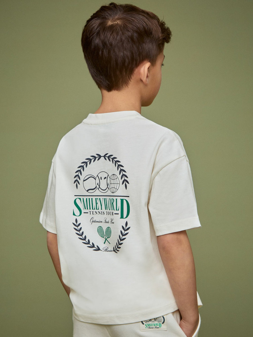 9-13 yrs SmileyWorld Oversize T-Shirt in White