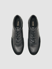 Bonded-Leather Low-Top Trainers in Black