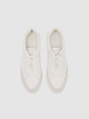 Bonded-Leather Low-Top Trainers in White
