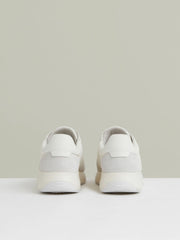 Bonded-Leather Suede Running Trainers in White