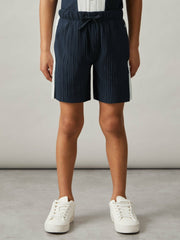 3-9 yrs Plissé Colour-Block Shorts in Navy/White