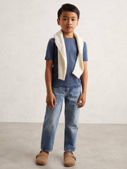 9-13 yrs Crew Neck T-Shirt in Ocean Blue