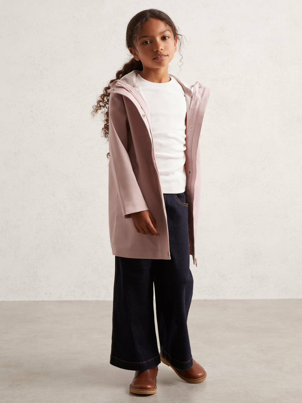 Hooded Rain Jacket in Pink