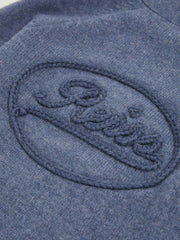 13-14 yrs Wool Embroidered-Logo Cardigan in Dark Airforce Blue