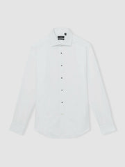 Slim Fit Cotton Double-Cuff Dinner Shirt Regular-Fit in White