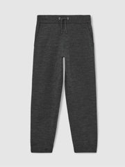 13-14 yrs Merino Wool Cuffed Joggers in Derby Grey Melange