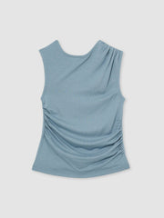 3-9 yrs Ruched Jersey Vest in Blue