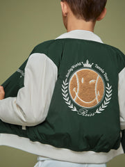 9-13 yrs SmileyWorld Bomber Jacket in Dark Green